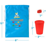 Play Brainy™ Colorful Counting Trains and Cups – Fun Educational Sorting Trains with Color Sorting Cups – Educational Montessori Toy for Toddlers & Children – 50 Count Trains, 5 Colored Cups, & Bag