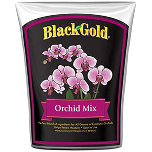 SunGro Black Gold Indoor Natural and Organic Orchid Potting Soil Fertilizer Mix for House Plants, 8 Quart Bag