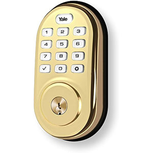 Yale Security Living Keyless Push Button Deadbolt in Polished Brass (Standalone) (YRD210-NR-605)