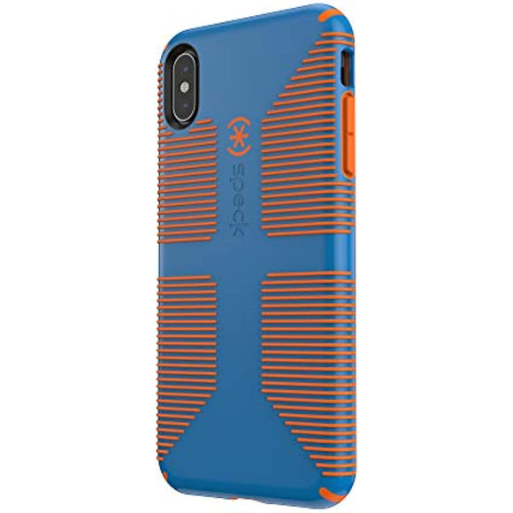Speck Products iPhone Xs Max Case, CandyShell Grip, Skydive Blue/Pumpkin Orange