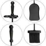 Uniflame T40140BK 4-Piece Fireset, Black