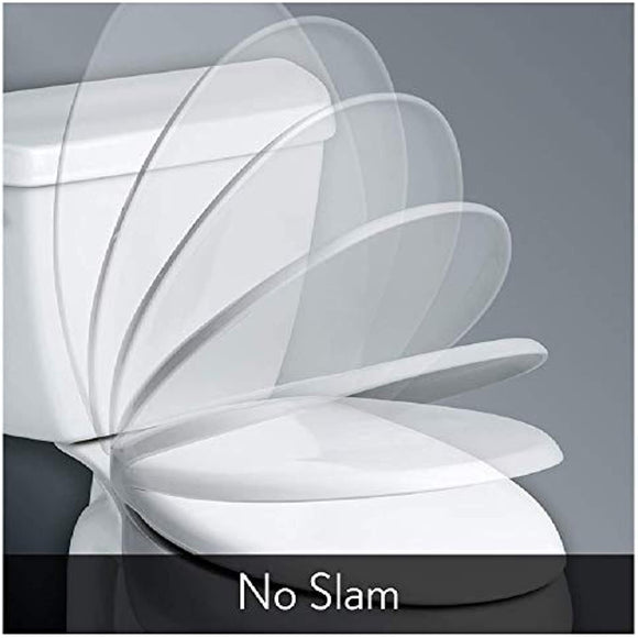 Bemis Mayfair 147slow-000 Slow Close Elongated Toilet Seat, Molded Wood, White