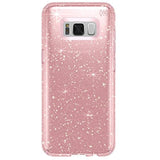 Speck Products Presidio Clear+ Glitter Cell Phone Case for Samsung Galaxy S8 - Rose Pink With Gold Glitter