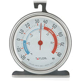 Taylor Precision Products 5924 Large Dial Kitchen Refrigerator and Freezer Kitchen Thermometer, 3 Inch Dial,Silver