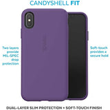 Speck Products CandyShell Fit iPhone Xs Max Case, Pennant Purple/Pennant Purple