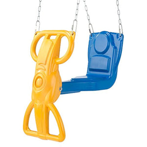 Swing-N-Slide Wind Rider Glider Swing, No Swing Hangers Yellow/Blue, 72" H x 14" W x 25" L