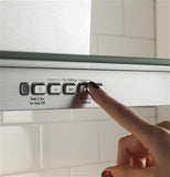 Cafe 36" Matte White Glass Canopy Chimney Wall Hood