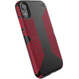 Speck Products Presidio Grip iPhone Xs Max Case, Black/Dark Poppy Red (117106-C305)