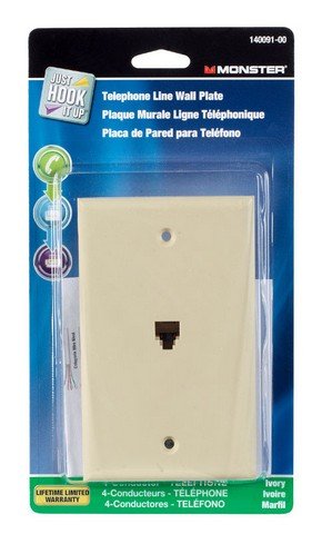 WALLPLATE PHONE IVORY by MONSTER JHIU MfrPartNo 140091-00