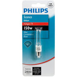 Philips 416347 Sconce 150-Watt T4 Mini-Candelabra Base Light Bulb