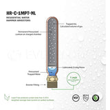 Supply Giant IS-D-1NQU Type C Straight Lead Free Water Arrestor with 3/4" Threaded Male NPT Connection, Brass