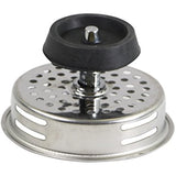 Highcraft 9843 Stainless Steel Kitchen Sink Strainer Basket-Replacement for Standard Drains (3-1/2 Inch) -Universal Style Rubber Stopper