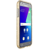 Speck Products Presidio Clear + Glitter Cell Phone Case for Samsung J3 (2017) - Clear With Gold Glitter