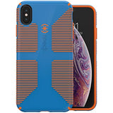 Speck Products iPhone Xs Max Case, CandyShell Grip, Skydive Blue/Pumpkin Orange