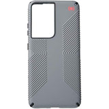 Speck Products Presidio2 Grip Samsung Galaxy S21 Ultra 5G Case, Graphite Grey/Black/Bold Red