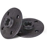 SUPPLY GIANT CNGM0034 Black Malleable Floor Flange with Four Screw Holes, 1/2 in