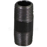 Everflow Supplies NPBL1215 1-1/2" Long Black Steel Nipple Pipe Fitting with 1/2" Nominal Size Diameter