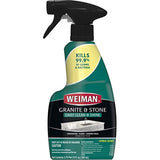 Weiman Granite Cleaner and Polish - 12 Fluid Ounce - Enhances Natural Color in Granite Quartz Marble Soap Stone and More