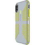 Speck Products CandyShell Grip Cell Phone Case for iPhone XS/iPhone X - Nickel Grey/Antifreeze Yellow