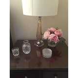 Amazing Drink Crystal Coaster Set (4pc), Sleek Modern Crystal Design. Prevents Furniture Damage, Absorbs Spills and Condensation
