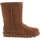 BEARPAW Women's Elle Short Hickory Size 8 | Women's Boot Classic Suede | Women's Slip On Boot | Comfortable Winter Boot