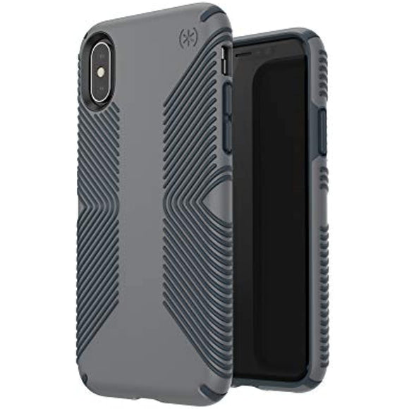 Speck Products Compatible Phone Case for Apple iPhone Xs/iPhone X, Presidio Grip Case, Graphite Grey/Charcoal Grey