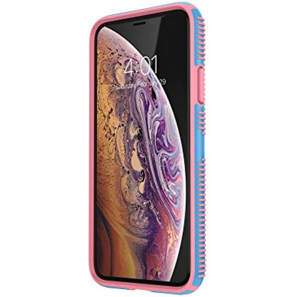 Speck Products iPhone Xs/iPhone X Case, CandyShell Grip, Azure Blue/Melon Pink