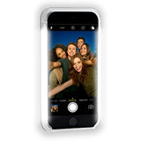 LuMee Two Selfie Phone Case, Rose Matte | LED Lighting, Variable Dimmer | Shock Absorption, Bumper Case | iPhone 8+ / iPhone 7+ / iPhone 6s+ / iPhone 6+