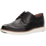 Cole Haan Men's Original Grand Shortwing Oxford Shoe, Black Leather/White, 13 Medium US