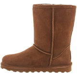 BEARPAW Women's Elle Short Hickory Size 8 | Women's Boot Classic Suede | Women's Slip On Boot | Comfortable Winter Boot