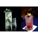 Set of 6 CRYSTAL HIGHBALL Durable Drinking glasses Limited Edition Glassware Drinkware Cups/coolers (11oz)