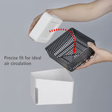 WENKO Portable Cube Design, Compact and Rechargeable Dehumidifier for Bathroom, Closet, Bedroom, Garage, Covers up to 2800 Cubic Feet, 2.2lbs, White, 6.18 x 6.5 x 6.5, 2.2 lbs