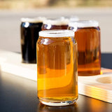 Drinking Glasses 10pc Set - Can Shaped Glass Cups, 16oz Beer Glasses, Tumbler Cup, Cocktail Glasses, Whiskey Glasses, Iced Coffee Glasses, Iced Tea Glasses Wine Cups, Goblet Cup, Great Gift