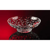 Elegant Crystal Round Bowl with Beautiful leaf design, Serving Bowl, Centerpiece For Home,Office,Wedding Decor, Fruit, Snack, Dessert, Server