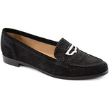 Driver Club USA Women's Genuine Leather Made in Brazil St Louis Fashion Black Viper Nobuck Loafer 5.5