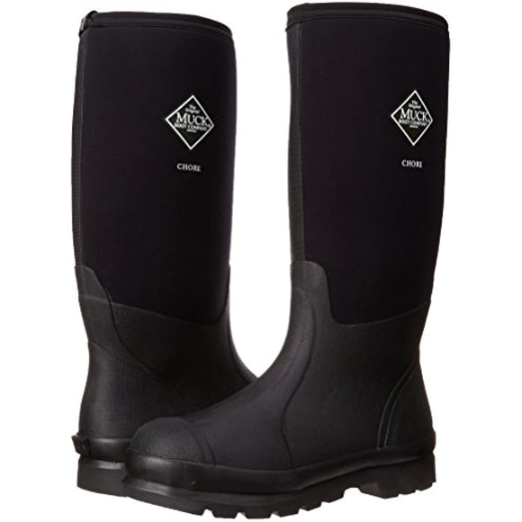 Muck Chore Classic Men's Rubber Work Boots,Black,Men's 8 M US / Women's 9 M US