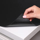 Con-Tact Grip Premium Solid Thick Non-Adhesive Shelf and Drawer Liner, 18" x 4', Black