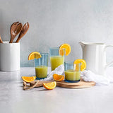 Coastal Color Everyday Drinking Glasses Set of 12 Drinkware Kitchen Glasses for Cocktail, Ice Coffee, Beer, Iced Tea, Wine, Whiskey, Water, Tall Highball Glass Cups, Juice Glasses, Rock Drinking Glass