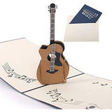 Handmade 3D Pop Up Cards - Guitar Handmade Pop Up Greeting Card for Your Loved Ones, Wedding Anniversary Card for Couple, Valentine Day, Happy Birthday Cards