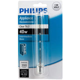 Philips 416297 Clear Appliance 40-Watt T6-1/2 Intermediate Base Light Bulb