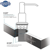 PlumBoss E1000 Built in Soap Dispenser for Kitchen Sink Multipurpose Stainless Steel Pump with 500mL Bottle for Dish Lotion, and Hand Sanitizer-Refill from The Top, Brushed Nickel