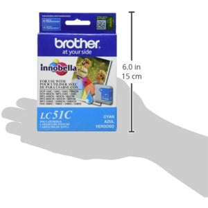 Brother LC51C Cyan -Ink -Cartridge - Retail Packaging