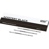 Montblanc Ballpoint Pen Refills Small Mystery Black 116193 – Refill Cartridges for Meisterstück Hommage à W.A. Mozart and Augmented Paper Ball Pens – 3 x Black Ballpoint Refills