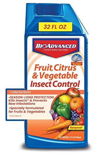 BioAdvanced 701520A Fruit, Citrus & Vegetable Insect Control for Edible Gardening Concentrate, 32-Ounce