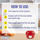 TERRO T2502 Ready-to-Use Indoor Fruit Fly Killer and Trap with Built in Window - 2 Traps + 90 day Lure Supply