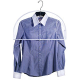 Clear Vinyl Shoulder Covers Closet Suit Protects Storage Home Decor Set of 12, 12"H x 22"W x 2"D