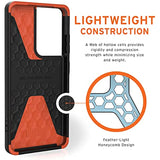 URBAN ARMOR GEAR UAG Designed for Samsung Galaxy S21 Ultra Case Black Sleek Ultra-Thin Shock-Absorbent Civilian Protective Cover, [6.8 inch Screen]