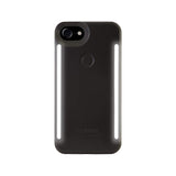LuMee Duo Phone Case, Black Matte | Front & Back LED Lighting, Variable Dimmer | Shock Absorption, Bumper Case, Selfie Phone Case | iPhone 8 / iPhone 7 / iPhone 6s / iPhone 6 (LD-IP7-BLK)