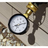 Raven PG260 R1522 2 inch Display Dry Gauges Steel Case, 1/4 inch Npt Center Back Connection, Circular Dial, Polycarbonate Crystal, Black Anodized Aluminum Pointer, and Durability, 60 PSI