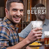 Attractive Set of 10 Drinking Glasses, Clear Heavy Base Tall Bar Beer Glasses,